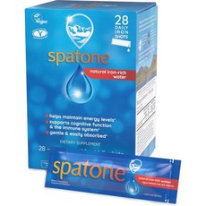 Spatone 여성 남성 및 아동용 천연 액체 철분 보충제 만 4세 이상 임신 중에 이상적 쉽게 흡수되고 부드러움 비건 채식주의자 오리지널 맛 28일 20mL 봉지, 1개