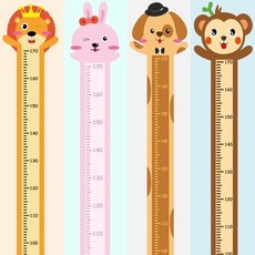[스파이다]동물 키재기스티커 키재기스티커 키재기판 아기키재기kt, 1개