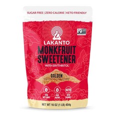 Lakanto 몽크프룻 11 설탕 대용 비GMO 미국직구, 6) 골드 1 Pound Pack of 1, 454g