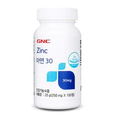 GNC 아연30, 1개, 없음