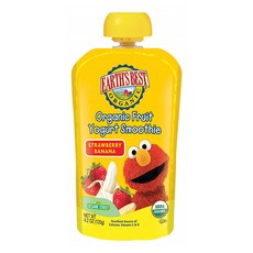 얼스 베스트 요거트 스무디 120g 24팩 스트로베리 바나나 맛 Earth's Best Organic Fruit Yogurt Smoothie Strawberry, 24개