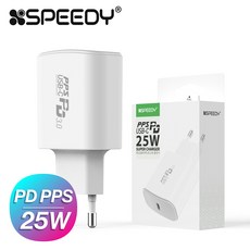 SPEEDY 스피디 가정용 PD 25W PPS 초고속 충전기 (SPE-N12PD1P25), 1개