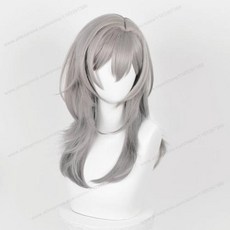 정수리가발 부분가발 코스프레 그레이 그라데이션 헤어 애니메이션 내열성 합성 52cm, 1개, 1) Wig and Wig Cap - 남자가발가격