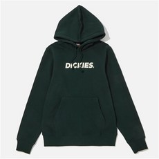 디키즈 670 플로킹 레터링 기모 후드티 그린 DMQ3UTHT670