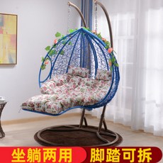 그네봉 업그레이드타입 곤돌라 등나무의자 해먹, T20-보강한 더블 쌍봉 블루컬러+트+페달