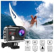Campark 액션카메라 4k 170도 HD WIFI 와이드앵글 2베터리 생활 방수 액션캠, 1