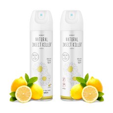 바이오미스트 자연성분 살충제 내츄럴인섹트킬라 에어로졸 레몬향 500ml, 2개