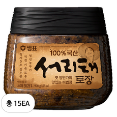 샘표 국산 서리태 토장, 15개, 900g