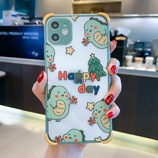애니메이션 숏 다이노스 적용 11 핸드폰케이스 큐트 IPHONEX8PLUS 투명 충격흡수 12PROMAX 실리콘 XR