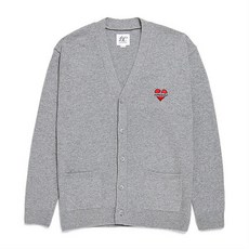 비욘드클로젯 비욘드클로젯 NOMANTIC LOGO KNIT WOOL CARDIGAN GRAY (2709497)