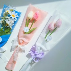 하리움 꽃 한송이 포장지 컨피던스 레터링 OPP, 핑크