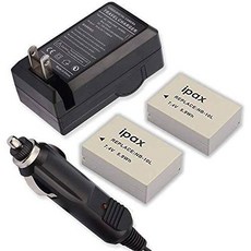 Ipax 2X Battery Wall Car Charger Compatible with Canon SX40 HS Canon S, 상세내용참조