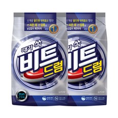비트 드럼용 분말세제 리필, 2.5kg, 2개