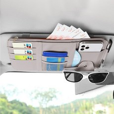 디카 선바이저 멀티 포켓 카드 선그라스 볼펜 수납 가방, 멀티포켓 핑크, 1개