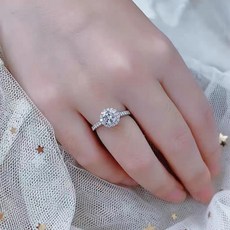 FANSYLI 1캐럿다이아반지 랩다이아반지 예물반지 프로포즈반지 결혼반지 지르콘 마이크로 세팅 부드러운 분위기의 만능 반지0819K1
