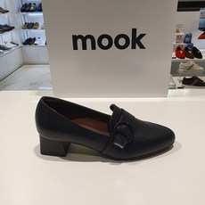 무크 MOOK 여성 여자 편한 4Cm 경량 데일리 오피스 검정 펌프스 부티 힐 구두 1