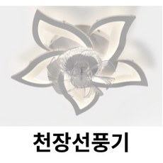 RIWELDY 천장 선풍기 LED 실링팬 천장형 조명 천정형 선풍기등 씰링팬, 플라워형