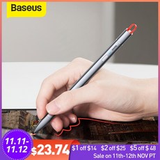IPad Pro 11/12 인치 용 Baseus 스타일러스 펜 Apple Pencil 용 iPad mini 용 팜 거부 태블릿 펜이있는 활성 스타일러스 터치 펜|태블릿 터치팬|, 단일, 1개, No wireless Charging