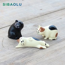 일본 zakka decole 고양이 모델 미니어처 입상 만화 수지 장난감 웨딩 장식 요정 정원 동상 홈 선물 이끼 정원, 1개(A2), White Sitting(A2)