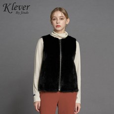진도끌레베 풀스킨 밍크 베스트_블랙