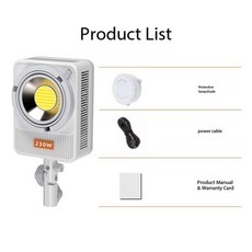 LIYADI 스튜디오 소프트박스 조명용 LED 비디오 조명 2800K-6500K 라이브 전문 필 라이트 사진 G230W, 01 WHITE, 1개