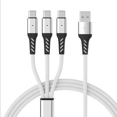 아이엠듀 멀티 USB A타입-C타입 고속 충전케이블 LED 3in1