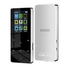 MP3 2022 플레이어 메탈 MP4 음악 HiFi 블루투스 50 지원 카드 내장 스피커 FM 알람 시계 전자책 20 인치, 4GB, Silver, 7) 그레이 4GB