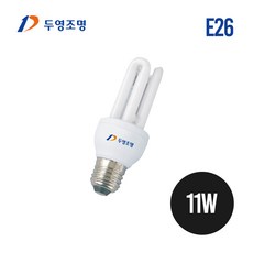 두영 삼파장 형광램프 EL 11W E26 슬림형 전구색 주광색 벨로엘이디, 1개