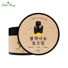 라벨영 대용량/가려움/보습/진정/바디크림 쇼킹블랙아토숯크림, 300g, 1개