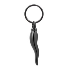 메모리얼스톤 유골함 목걸이 재떨이에 대한 화장 쥬얼리 스테인레스 스틸 이탈리아어 경적 Keepsake 펜던트 홀더 애완 동물 인간 기념관 Urn 키 체인에 유골, Black, 1개