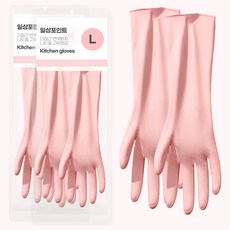 일상포인트 더질긴 변색방지 니트릴 고무장갑, 핑크, 대(L), 3개 3개, 대(L), 핑크