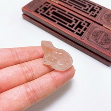 애완돌 조각상 스톤 방 석영 천연 공예품 장식 동물 가정 정원 장식 수족관 조각한 손으로 크리스탈 입상 공예 개구리, 3PCS, Fire Quartz