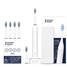 토트넘 홋스퍼 음파전동칫솔 + 무선충전 거치대 + 칫솔모 6p 세트, TOT-T3000(화이트)