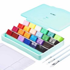 INK LAB Gouache Paint Set 젤리 과슈 물감 히미과슈 세트 젤리 컵 24색 30ml