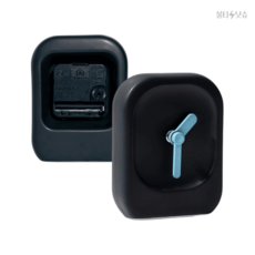 비믹스 시계 인디블루 블랙세라믹 무소음 포인트 탁상시계 10x13x4cm