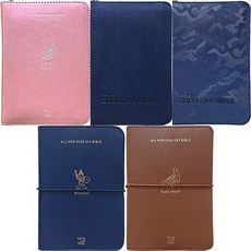 생명의말씀사 개역개정 올 뉴 굿데이성경 초미니 합본 해설새찬송가 PU 반달색인 주석 선택구매, 지퍼/은장/분홍색