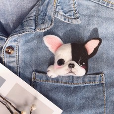 강아지양모펠트액자