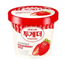 아이스크림할인 빙그레 투게더 딸기 1박스 6개입, 6개, 100ml