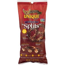 Unique Pretzels-엑스트라 다크 "분할"프레즐 맛있는 비건 스낵 프레즐 개별 팩 큰 OU 코셔 프레즐 11, 단일상품