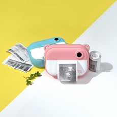 마이퍼스트 카메라 인스타 어린이 키즈 프린트 디지털 카메라 32GB, 1개, 블루컬러 (32G SD카드+인화지 3롤 포함)