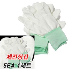 손가락장갑 탑피트 제전장갑 10켤레 1세트 PU코팅 손끝코팅 무료, 흰색-M, 10개