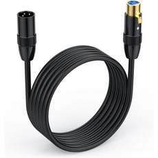 XLR 케이블 커넥터 마이크 라인 캐논잭 앰프 마이크케이블 스피커 잭 포이코트 1.5m 대 3핀 확장 남성 여성 균형 연결 호환 가능한 AV 및, XLRオス to XLR メスケーブル 1.5m