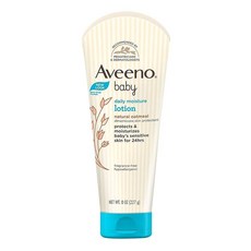 Aveeno Baby 섬세한 피부를 위한 데일리 모이스처 로션 천연 콜로이드 오트밀 디메티콘 저자극성 향 프탈레이트 파라벤 프리 226.8g8온스 1개입, 1개 - 디메티콘