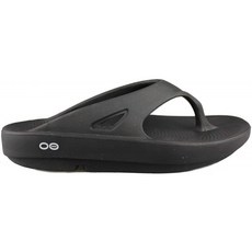 230mm OOFOS Unisex Original Thong 플립 플롭 블랙 6 M US 여성 / 4 M US 남성용