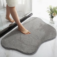 머리 욕실 화장실 문 흡수성 바닥 매트 카펫 침실 미끄럼 방지 발 패드 목욕 러그 주방, 06 Light grey_02 50x80cm