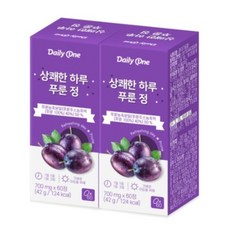 데일리원 상쾌한 하루 푸룬 정 식이섬유 700mg x 60정 x 2통, 42g