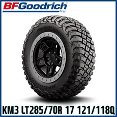 BFGoodrich 비에프굿리치 MT 타이어 KM3 LT285 70R 17 121 118Q, 1개, 상품명 참고