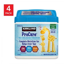 커클랜드 프로케어 분유 1.2kg 4팩 Kirkland Signature ProCare Non-GMO Infant Formula 42 oz 4-pack, 4개