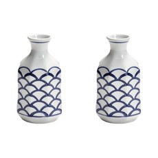일본풍 하이토 나미 도자기 독구리 사케 전통주 도쿠리 술병 200ml 2P세트, 2개