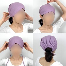 하늘하늘 찰랑이는 마100프로 핸드메이드 머리 주방 두건
